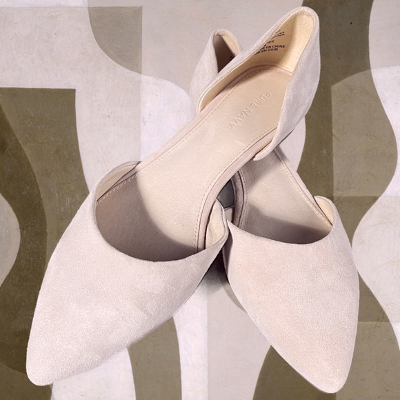 Pure Navy Blush Suede Flats | Pointed Toe D’Orsay Slip-On | NWT - Picture 1 of 1